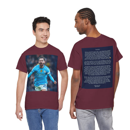Bernardo Silva Tribute Tee – Inspirational Letter & Celebrating Goal Moment