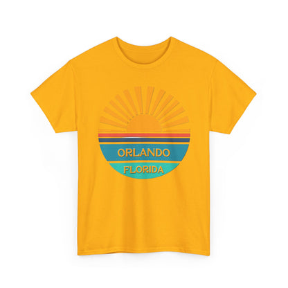 Orlando Florida Sunset T-Shirt – Retro Sunburst Vacation Tee