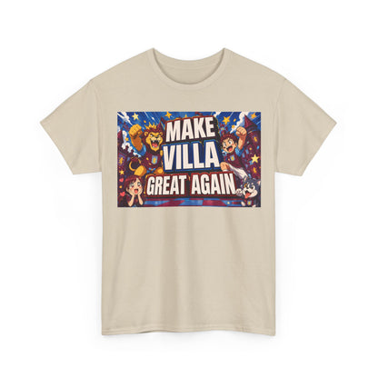 Aston VIlla Make Villa Great Again T-Shirt — Funny Political Parody Tee