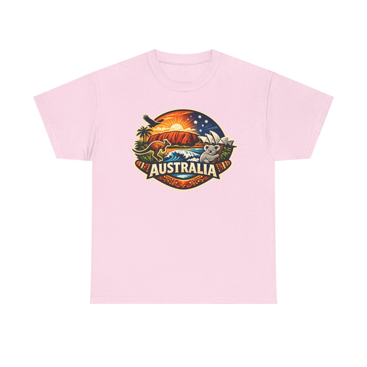 Australia Sunset Vintage Tee — Kangaroo & Surf Badge