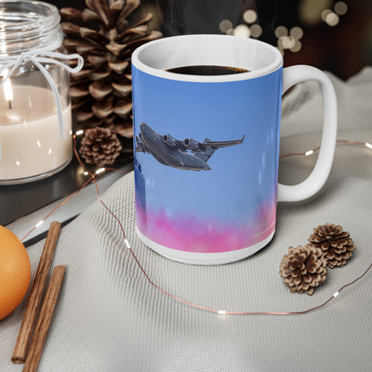 US Military over New York City Ceramic Coffee Cups, 11oz, 15oz