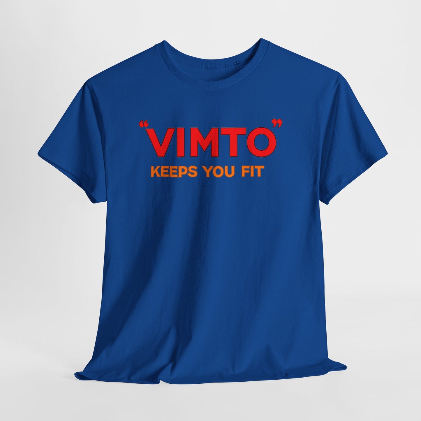 VIMTO "Keeps You Fit" Graphic Tee — Retro Beverage Logo T-Shirt