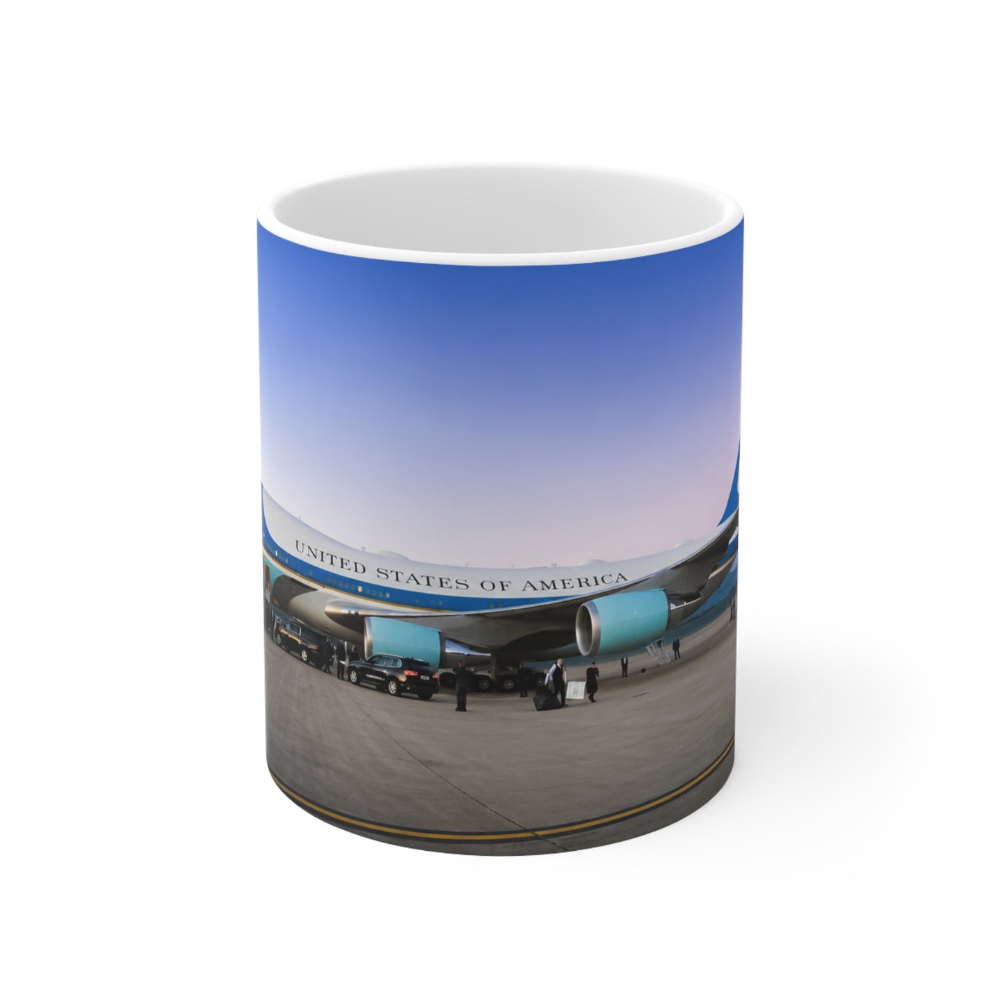 Air Force One Ceramic Coffee Mug — Presidential Plane Photo Coffee Cup (11oz, 15oz)