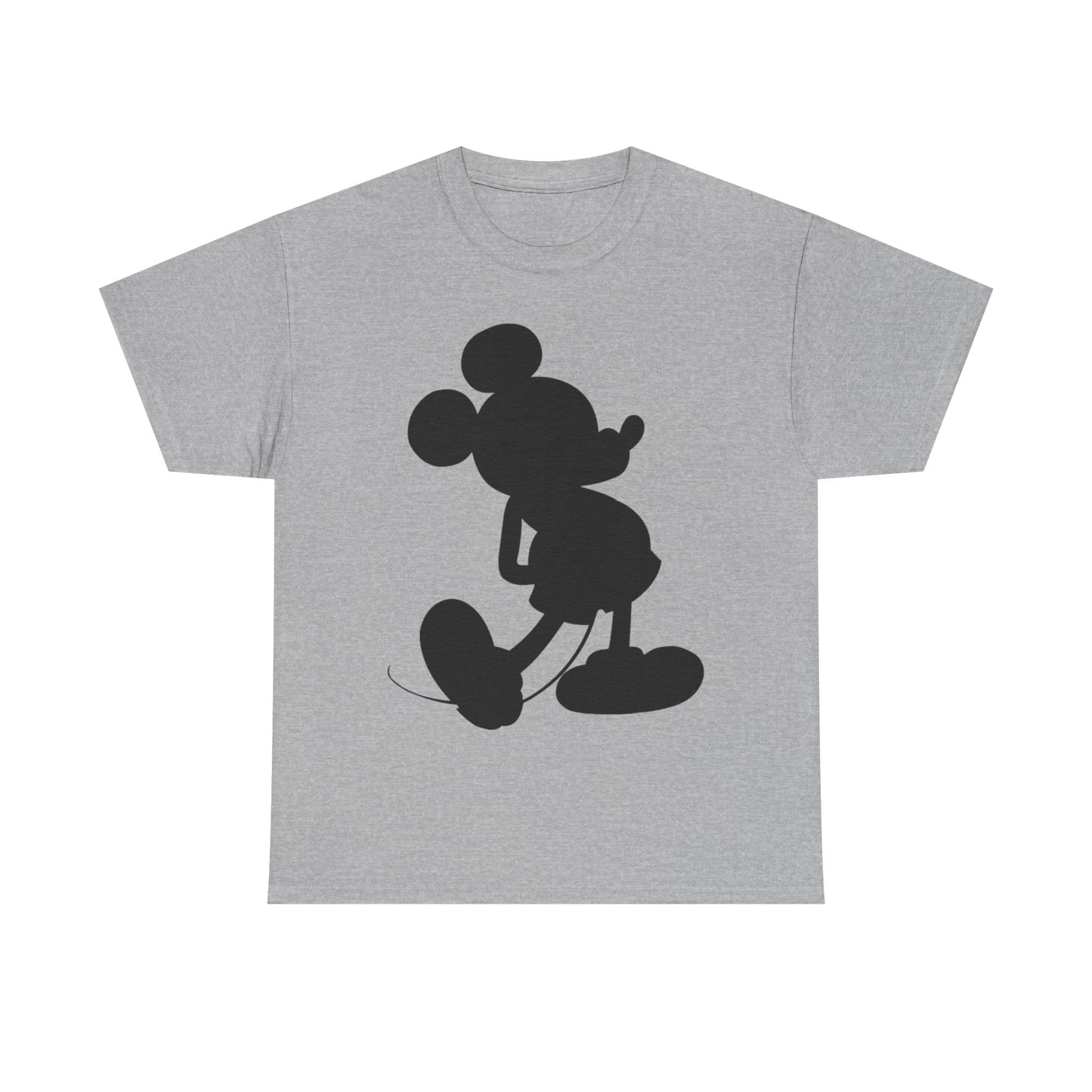 Mickey Mouse Silhouette Graphic Tee — Retro Cartoon Shadow T-Shirt
