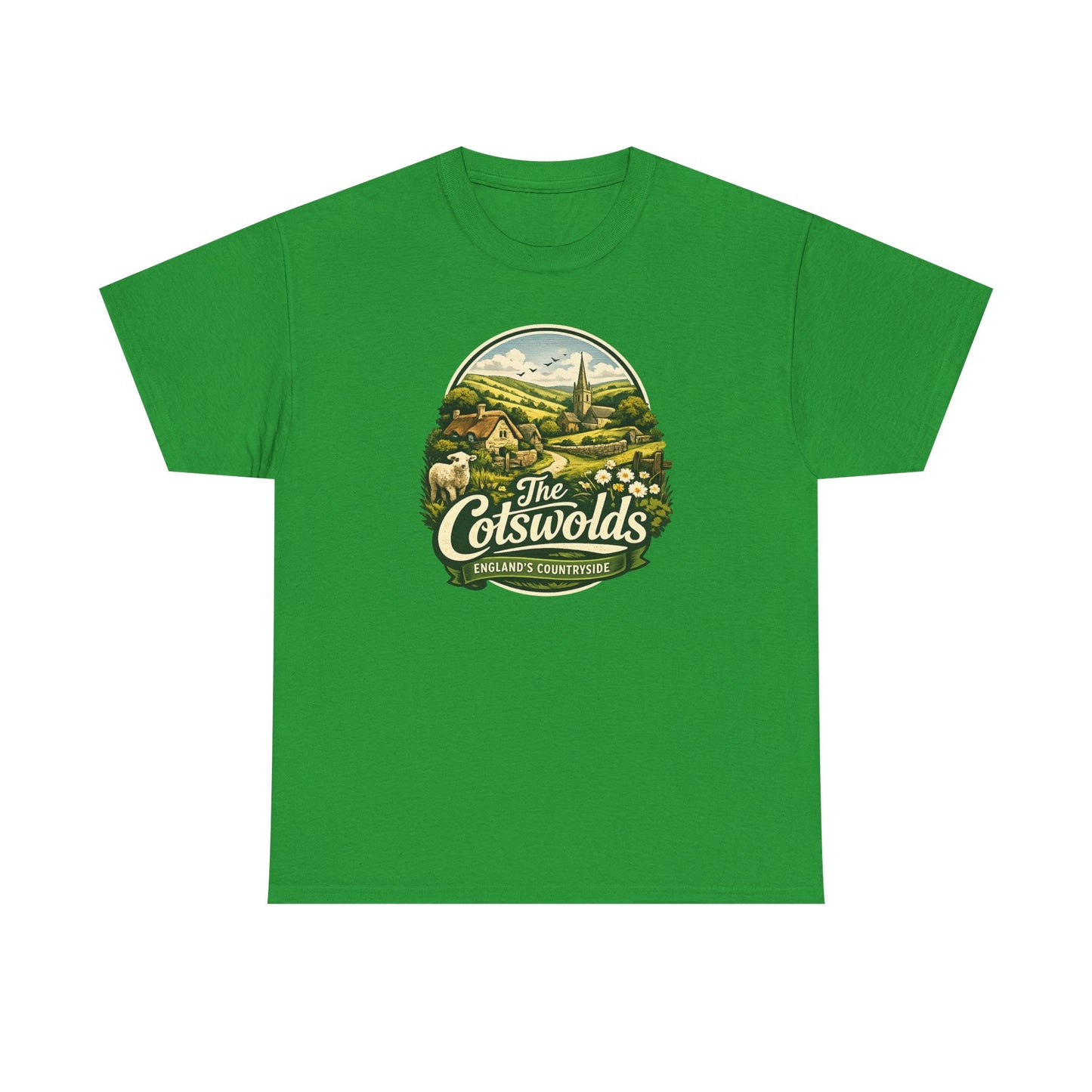 Cotswolds Vintage Landscape T‑Shirt — The Cotswolds Countryside Tee