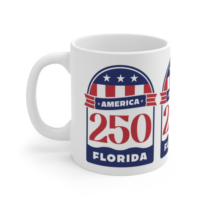 Florida 250 America Ceramic Coffee Mug — Patriotic Racing Number 11oz/15oz