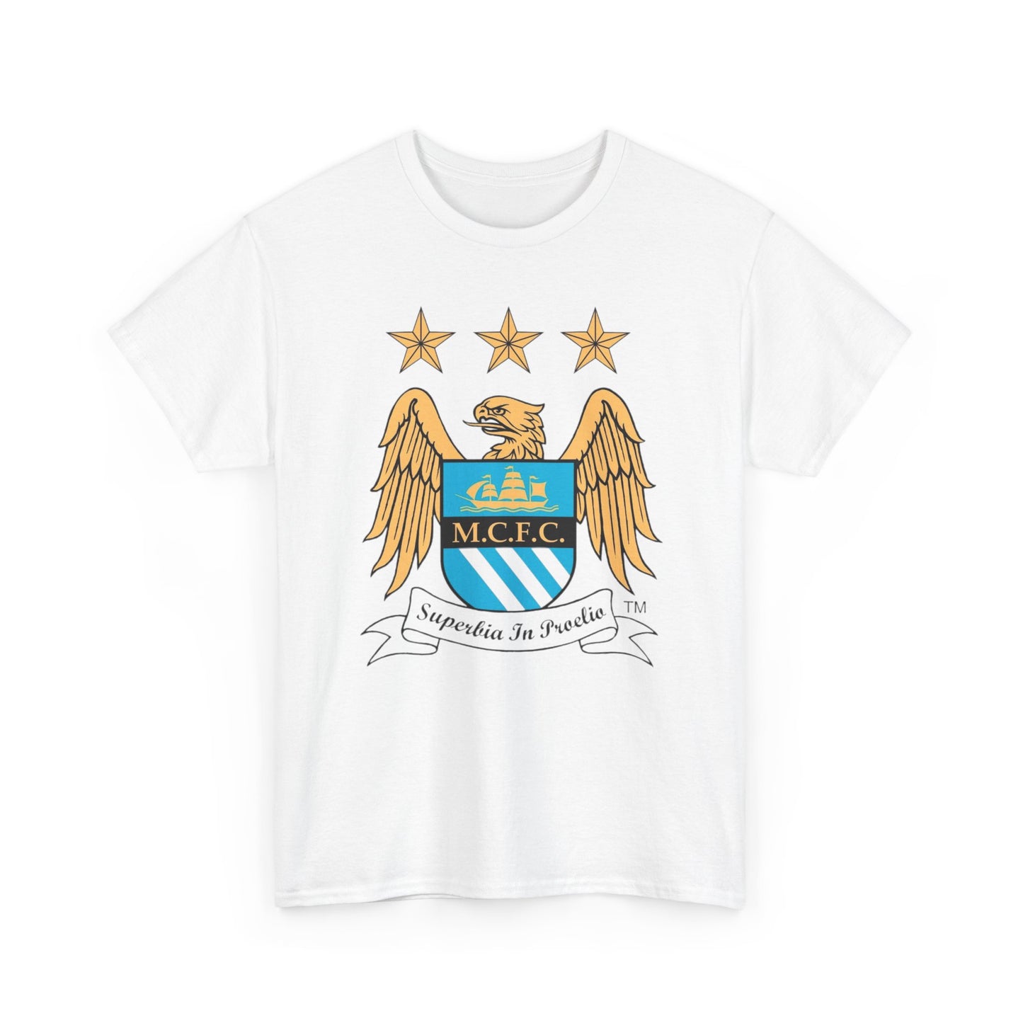 Manchester City Retro Club Crest T‑Shirt — MCFC Vintage Style Club Emblem Tee