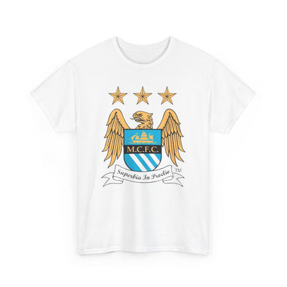 Manchester City Retro Club Crest T‑Shirt — MCFC Vintage Style Club Emblem Tee