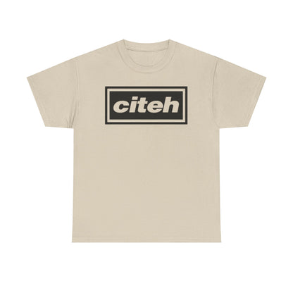 Manchester City Citeh Logo Tee — Minimalist Black Box Graphic T-Shirt