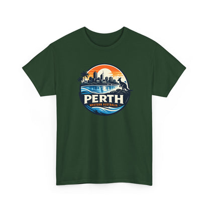 Perth Sunset Graphic Tee — Western Australia Beach Skyline T-Shirt