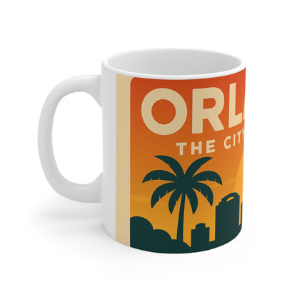 Orlando Skyline Coffee Mug – The City Beautiful Retro Ceramic Mug (11oz & 15oz)