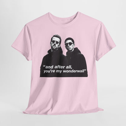 Kane and Bellingham Wonderwall Lyric T-Shirt — ‘and after all, you’re my wonderwall’ Retro Band Tee