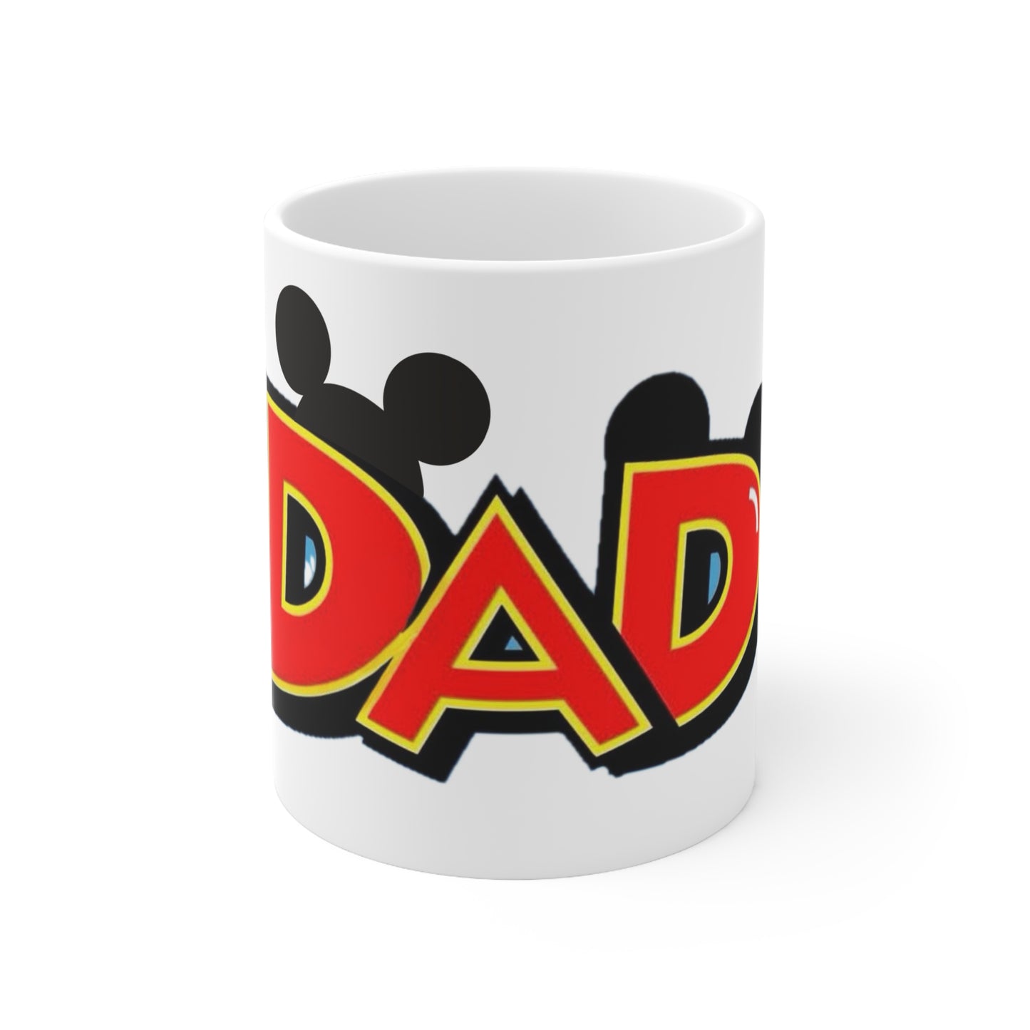 Dad Retro Cartoon Mouse Ears Coffee Mug — 11oz & 15oz Ceramic