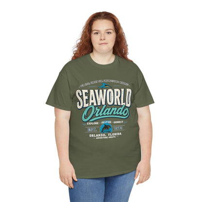 SeaWorld Orlando Graphic Tee — Retro Explore Inspire Connect Vacation Shirt