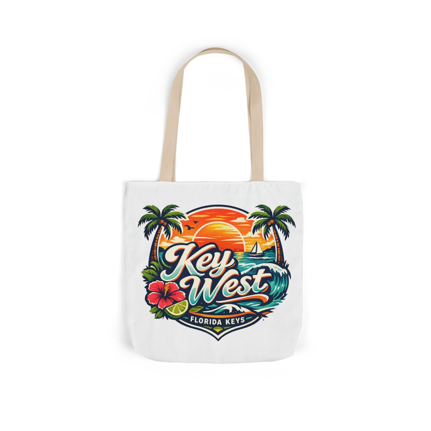 Key West Sunset Canvas Tote