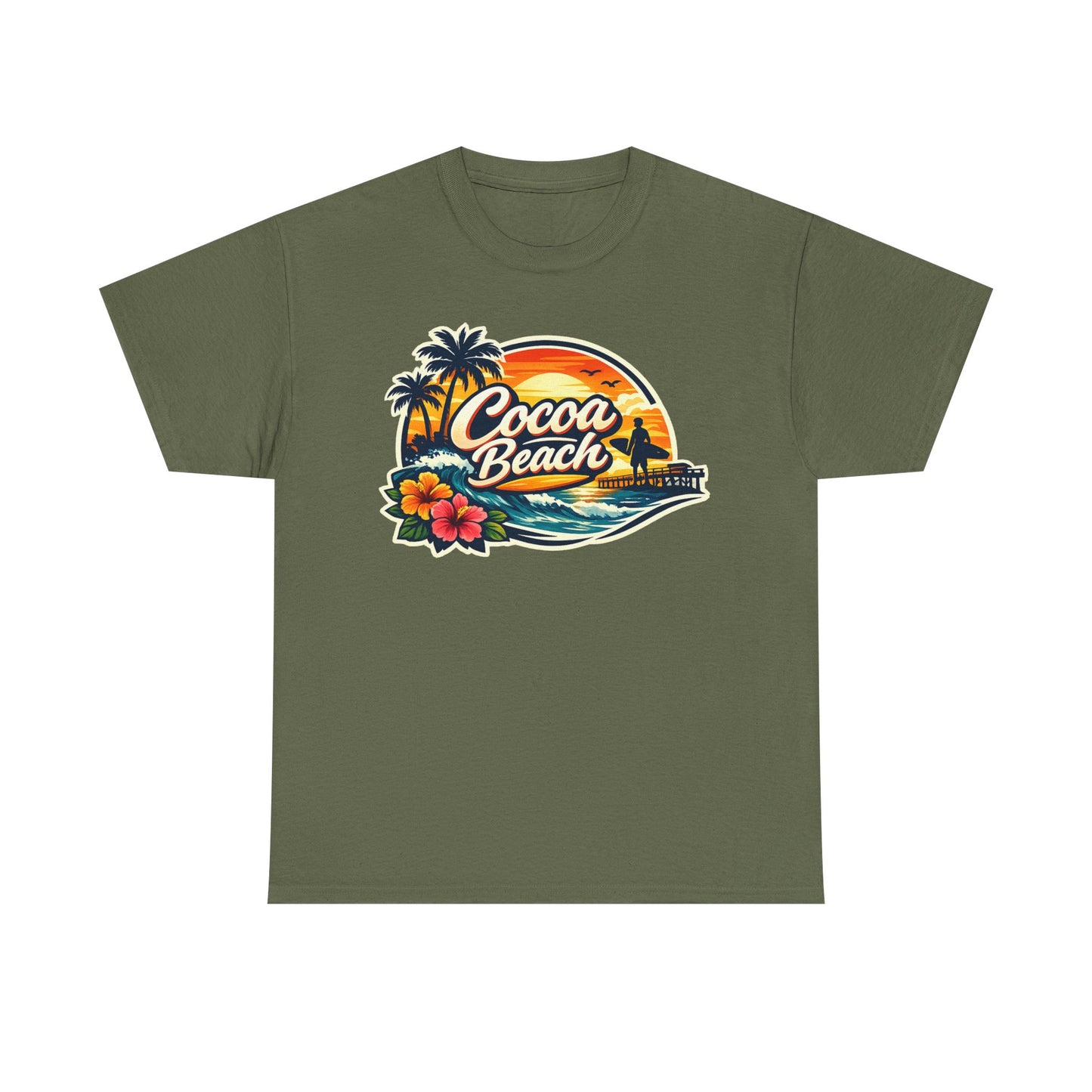 Cocoa Beach Vintage Sunset T-Shirt