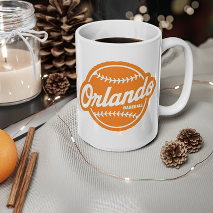 Orlando Baseball Ceramic Mug — Vintage Orange Team Logo (11oz & 15oz)
