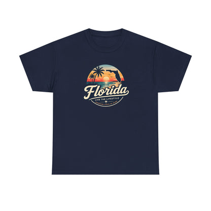 Florida Sunset Tee — Vintage Palm Beach Graphic T-Shirt