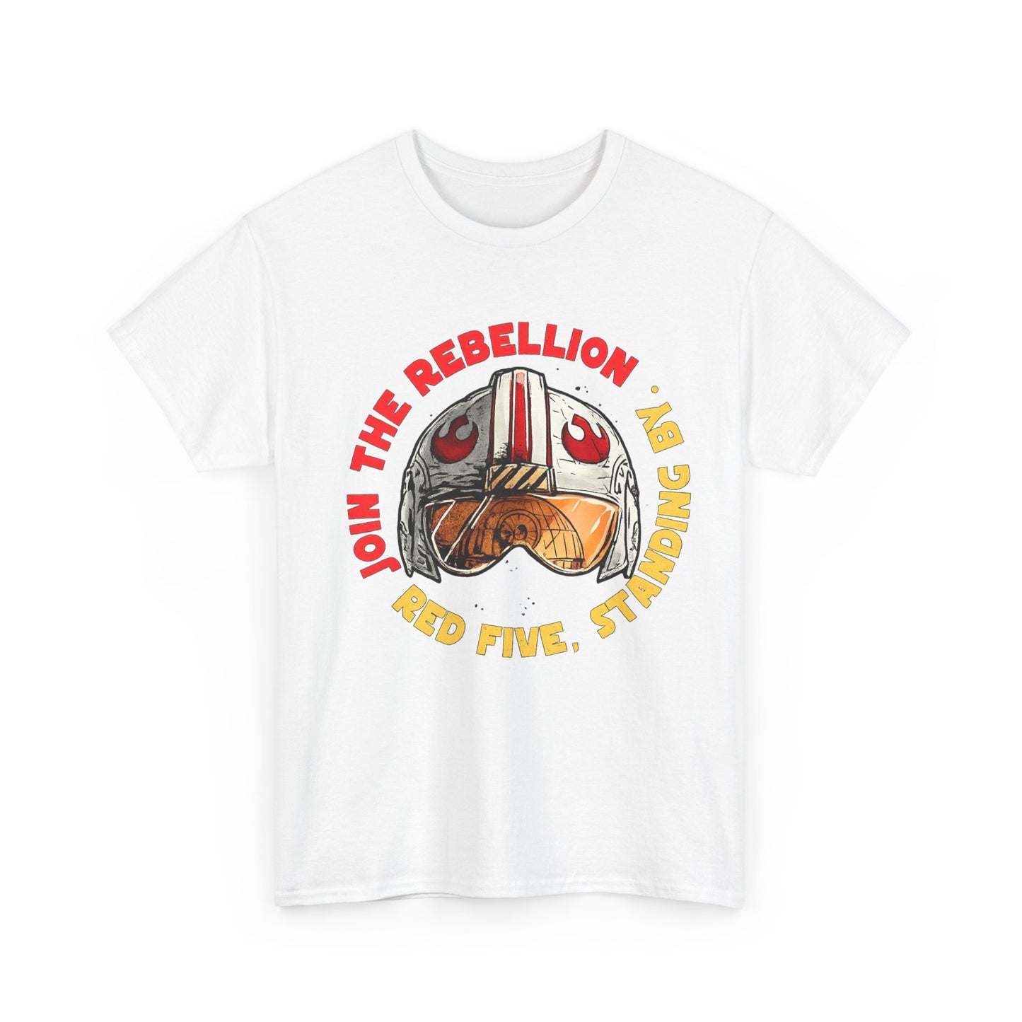 Rebel Pilot T-Shirt — "Join the Rebellion, Red Five" Vintage Helmet Design