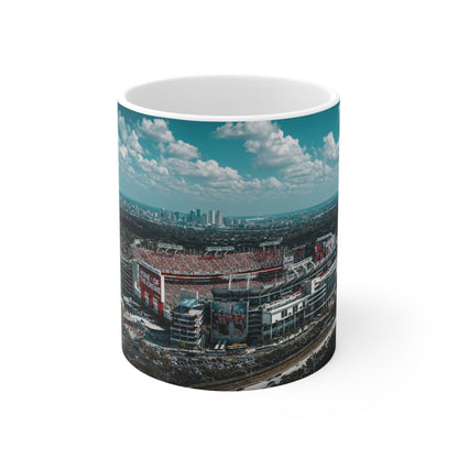 Tampa Bay Raymond James Stadium Aerial Photo Mug – Skyline Coffee Cup (11oz & 15oz)