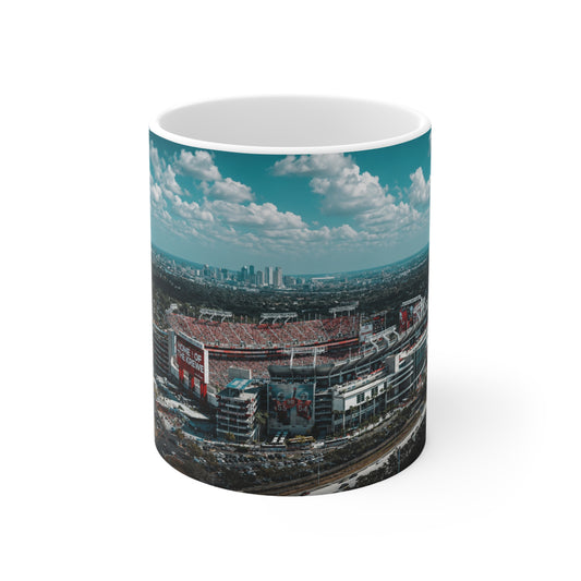 Tampa Bay Raymond James Stadium Aerial Photo Mug – Skyline Coffee Cup (11oz & 15oz)