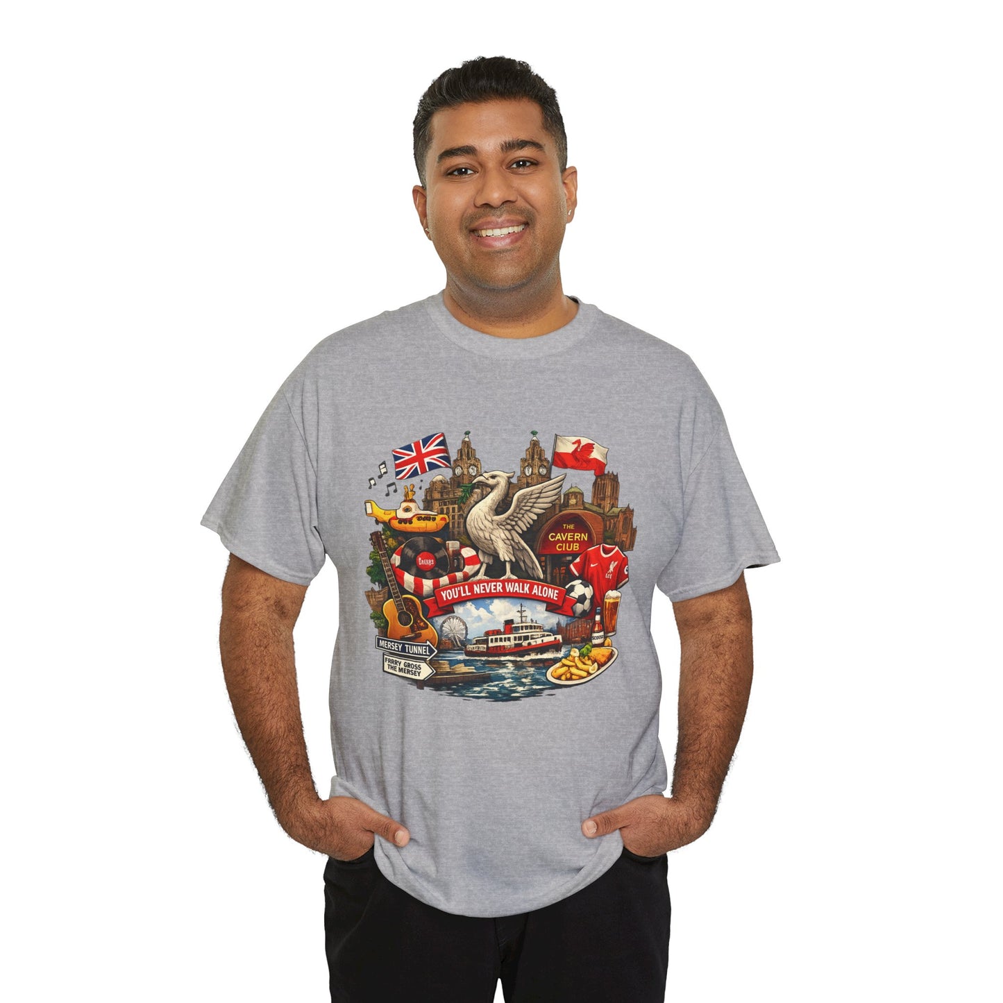 Liverpool Landmarks & You'll Never Walk Alone T-Shirt