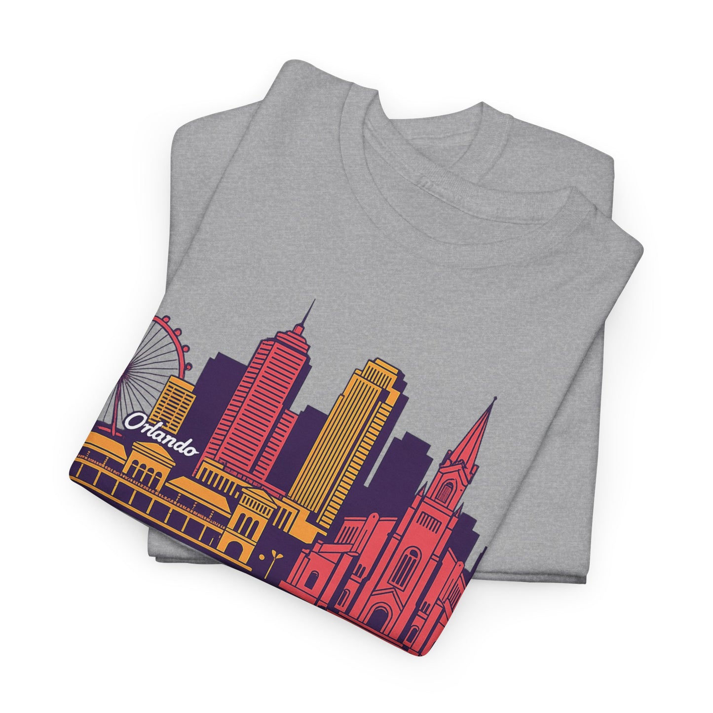 Orlando City Skyline T-Shirt — Colorful Urban Landmark Graphic Tee