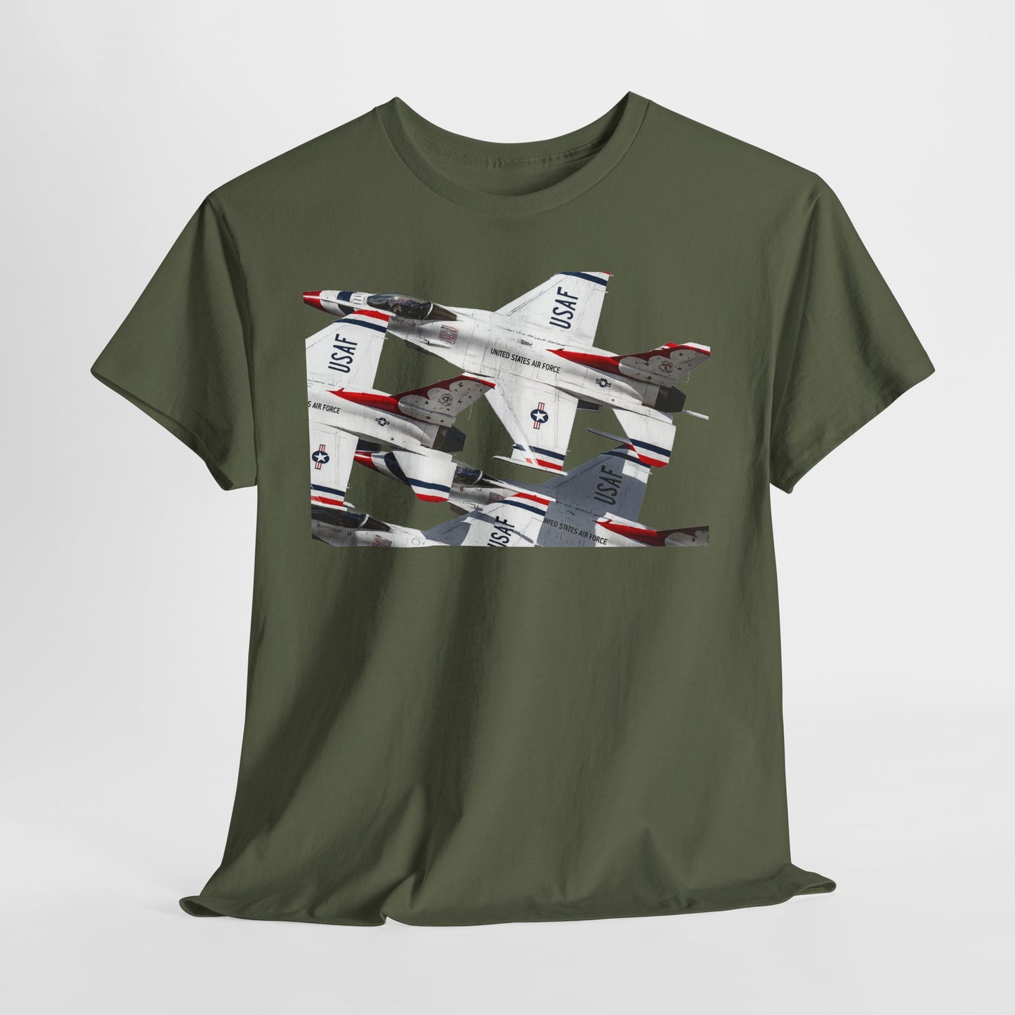 Thunderbirds Jet Formation T‑Shirt — Military Aviation Fighter Jets Tee