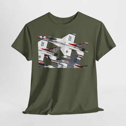 Thunderbirds Jet Formation T‑Shirt — Military Aviation Fighter Jets Tee