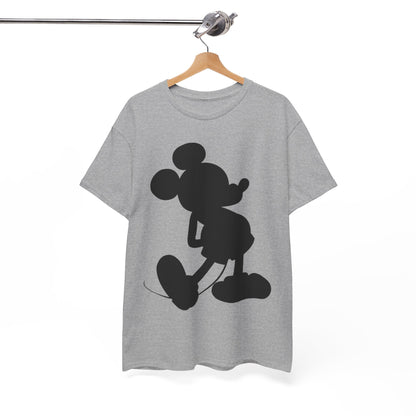Mickey Mouse Silhouette Graphic Tee — Retro Cartoon Shadow T-Shirt