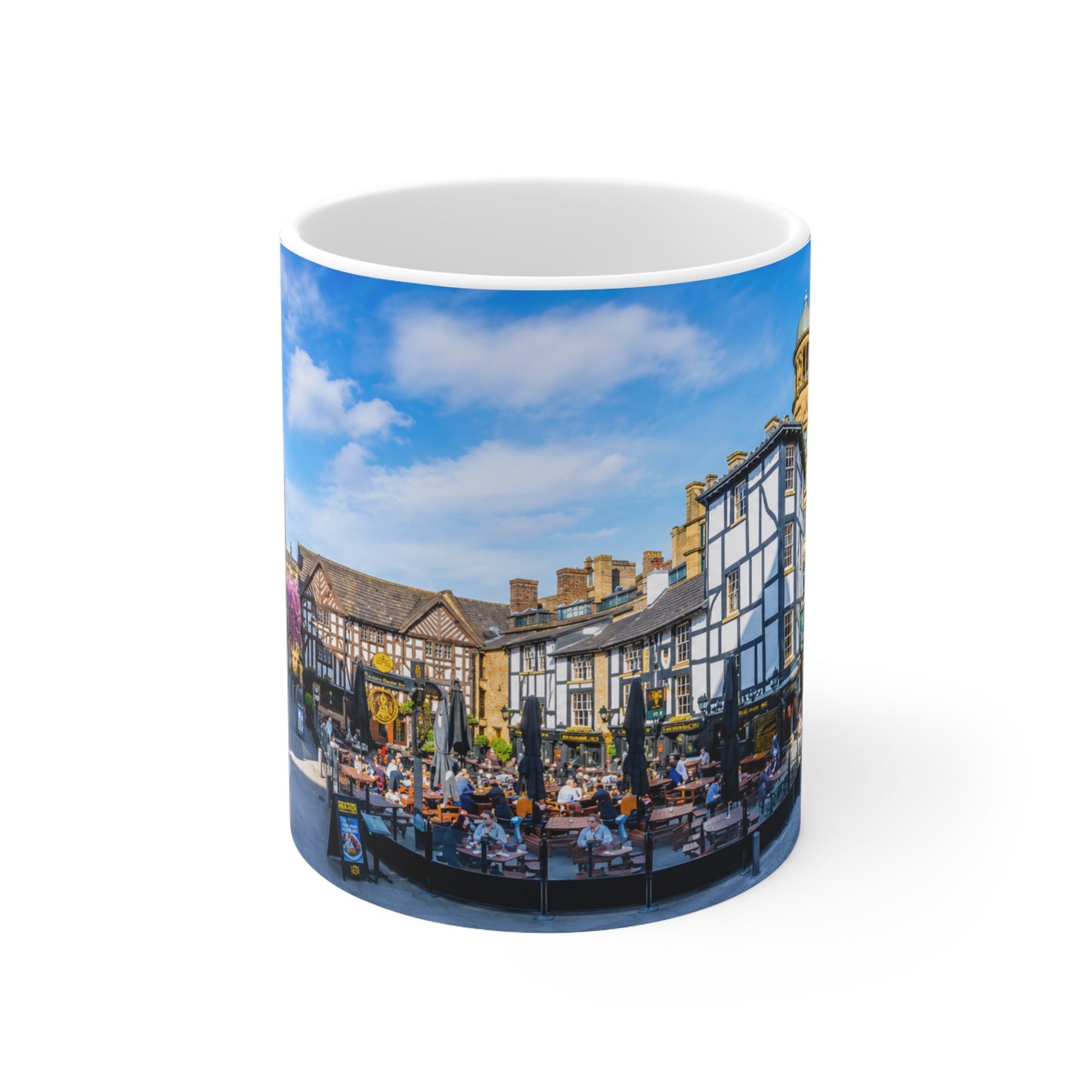 Manchester England Street Scene Ceramic Coffee Mug — 11oz & 15oz