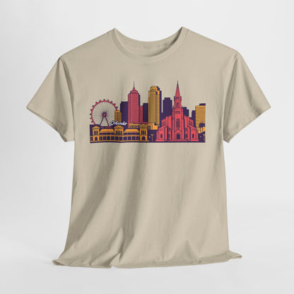 Orlando City Skyline T-Shirt — Colorful Urban Landmark Graphic Tee