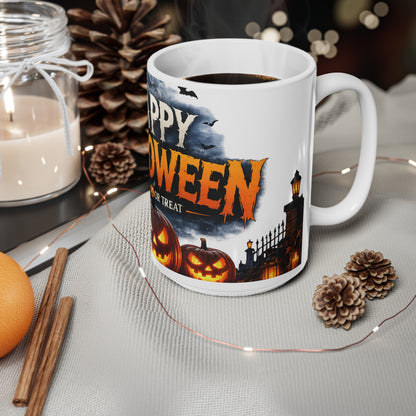 Happy Halloween Coffee Mug — Jack-o'-Lantern Pumpkin Trick or Treat Ceramic Mug (11oz & 15oz)