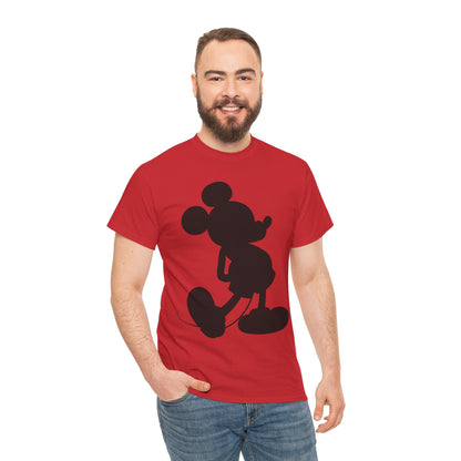 Mickey Mouse Silhouette Graphic Tee — Retro Cartoon Shadow T-Shirt