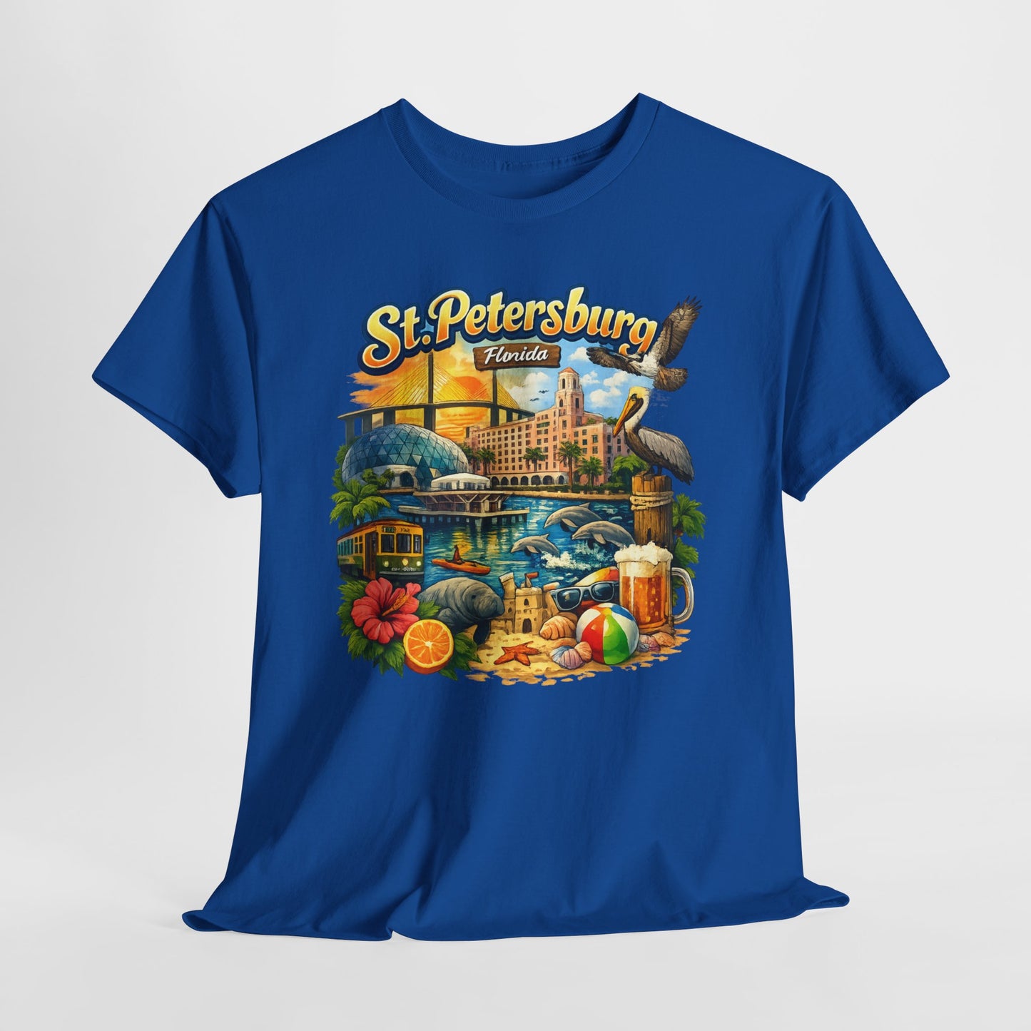 St. Petersburg Florida Retro Beach Scene T-Shirt