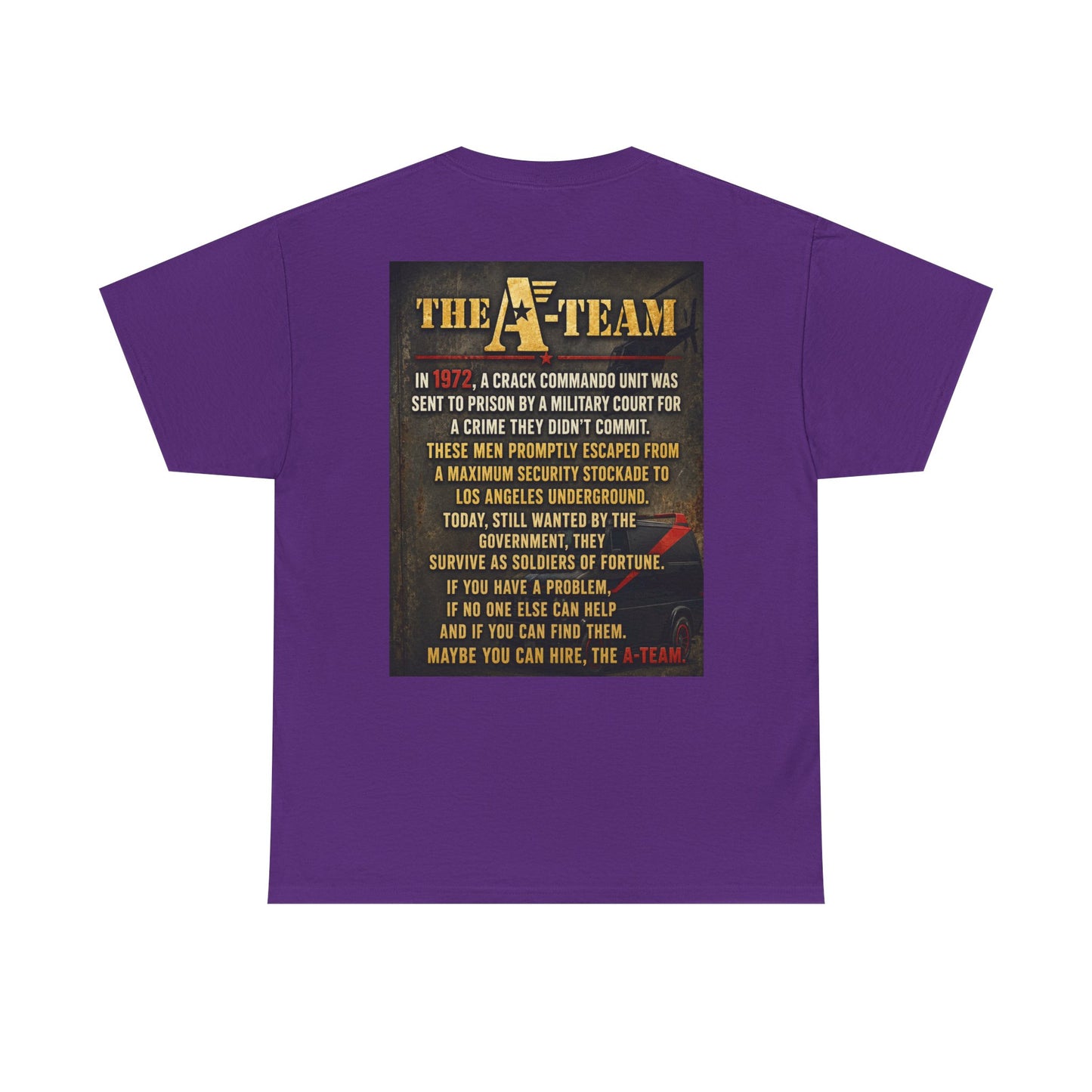 A-Team Graphic Tee — Retro TV Series Logo & Character Poster T-Shirt