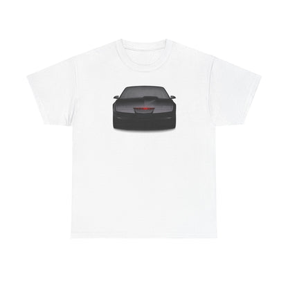 KITT-Inspired Retro Sports Car Tee — Front View Knight Rider Car Graphic Shirt