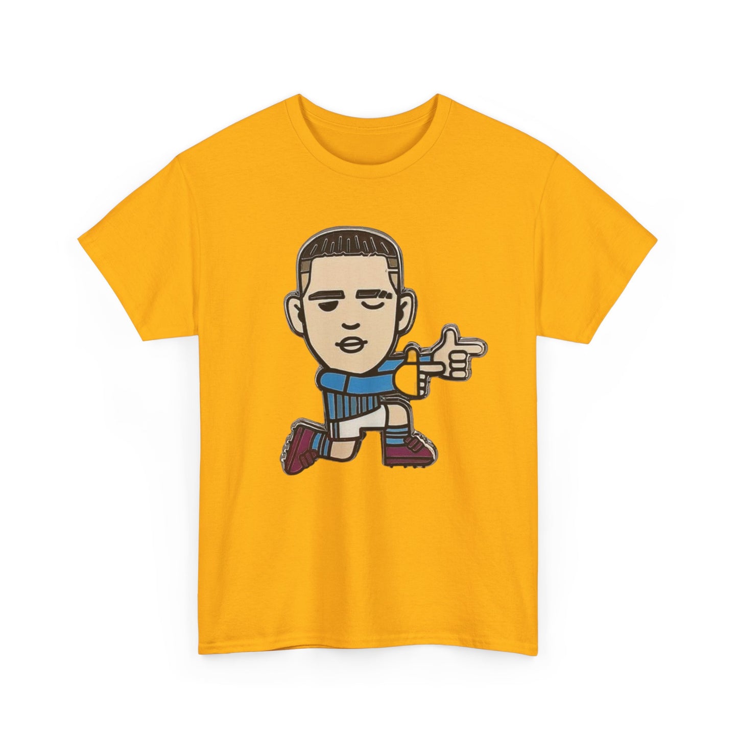 Phil Foden Cartoon Dance Pose Tee - Funky Character Graphic T-Shirt