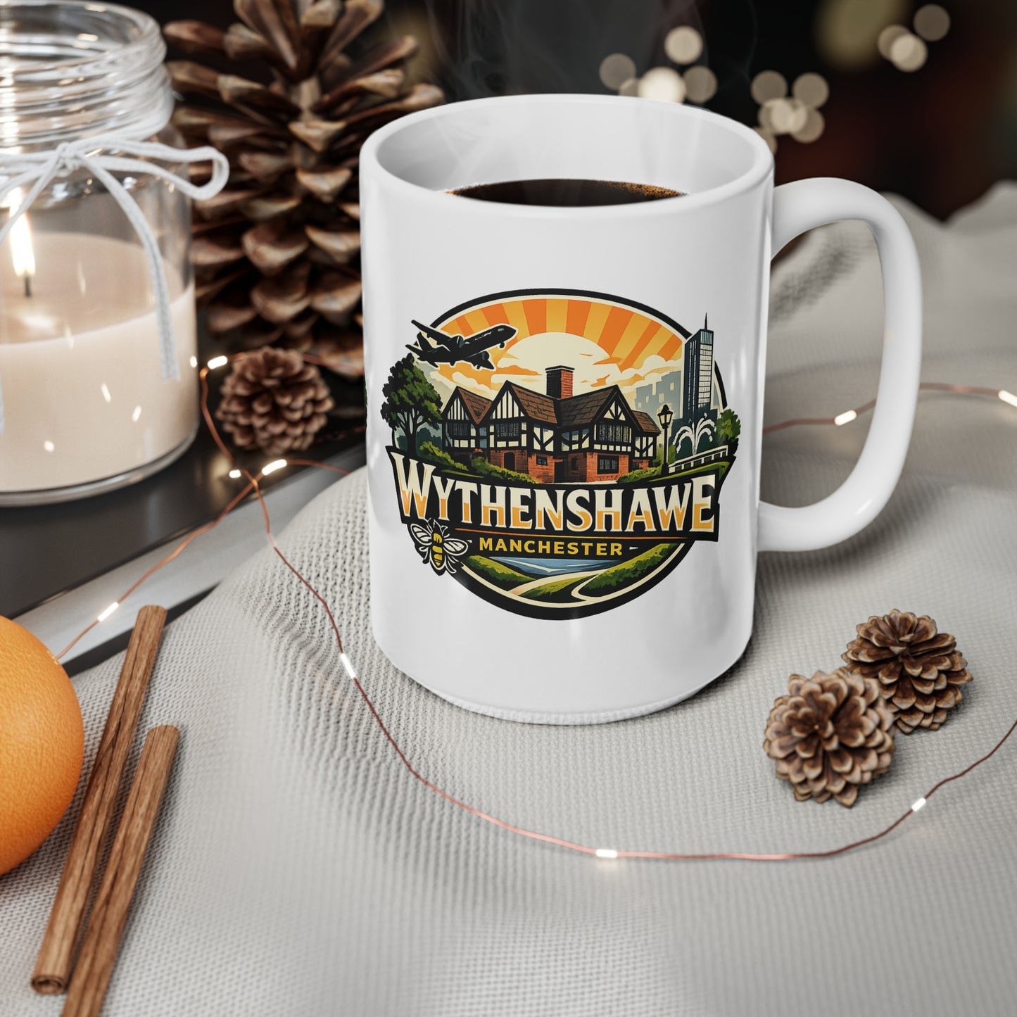 Wythenshawe Manchester Ceramic Coffee Cups, 11oz, 15oz