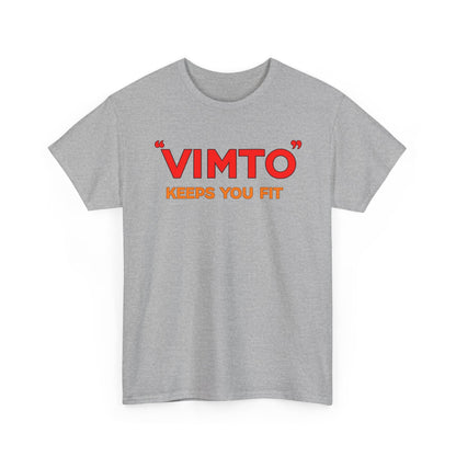 VIMTO "Keeps You Fit" Graphic Tee — Retro Beverage Logo T-Shirt