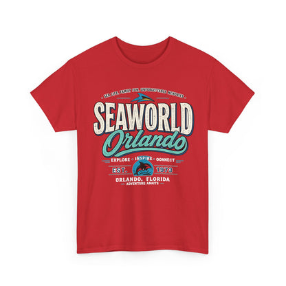 SeaWorld Orlando Graphic Tee — Retro Explore Inspire Connect Vacation Shirt