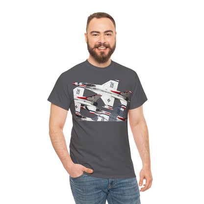 Thunderbirds Jet Formation T‑Shirt — Military Aviation Fighter Jets Tee