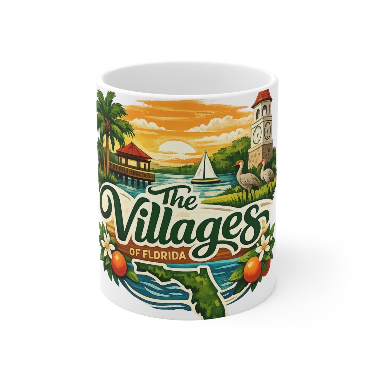 The Villages of Florida Ceramic Coffee Cups, 11oz, 15oz