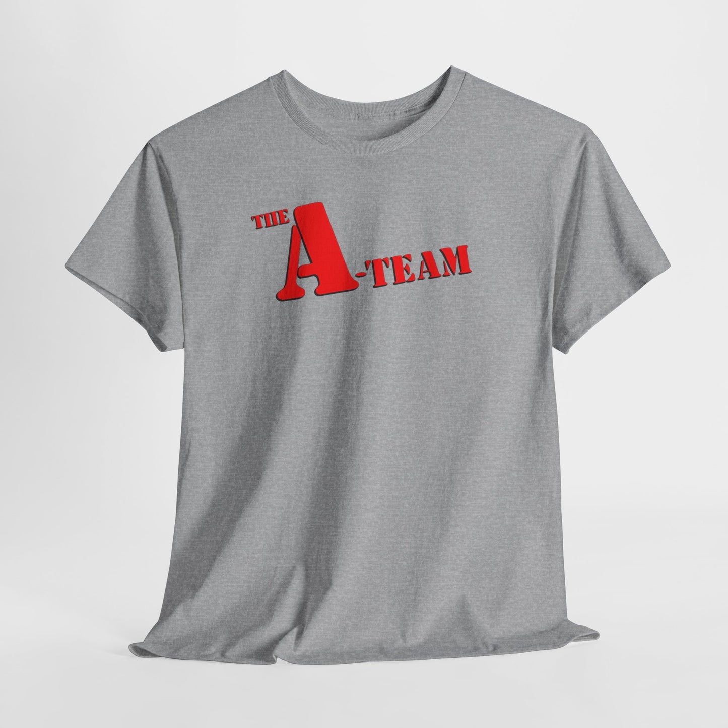 A-Team Graphic Tee — Retro Red Logo Vintage Crew T-Shirt