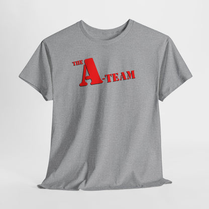 A-Team Graphic Tee — Retro Red Logo Vintage Crew T-Shirt