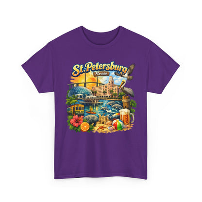 St. Petersburg Florida Retro Beach Scene T-Shirt
