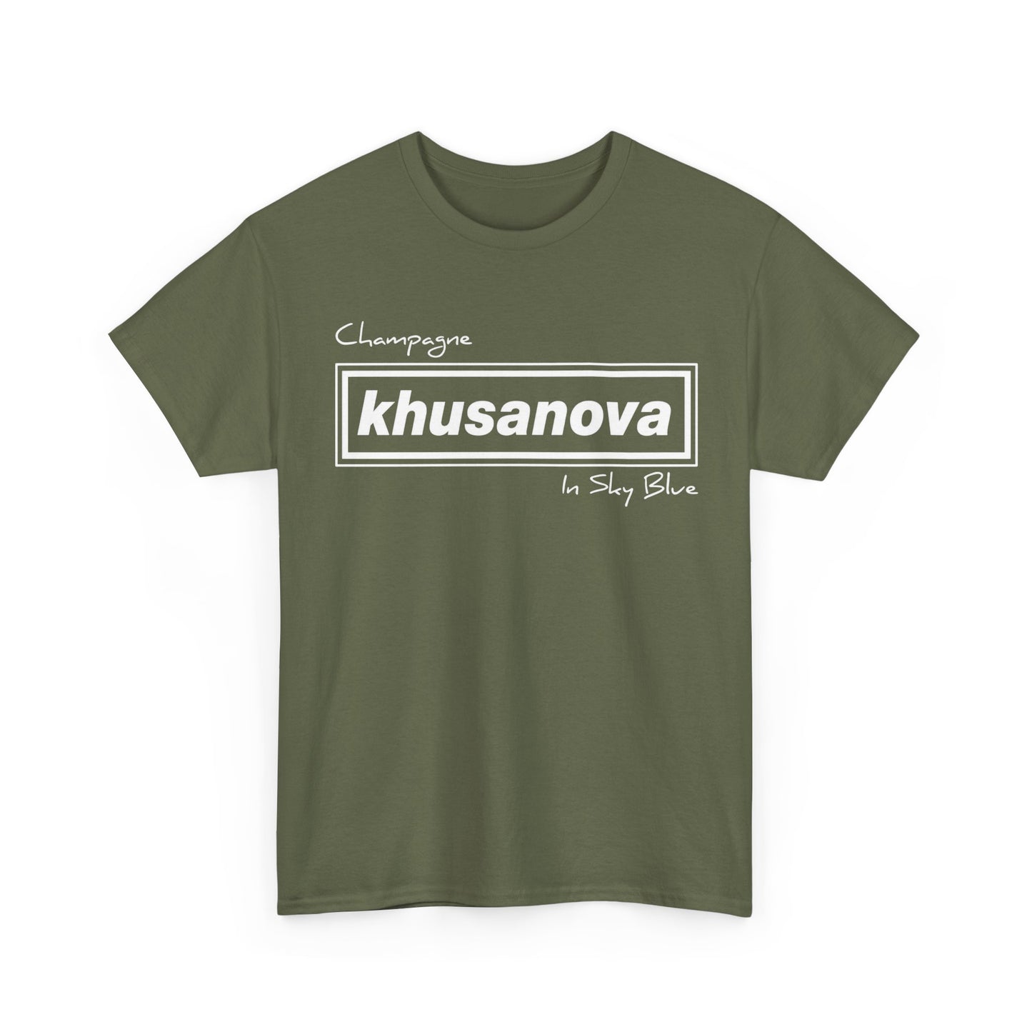 Khusanova Logo T-Shirt — Minimal Black Graphic Tee