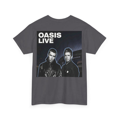Oasis Live Graphic Tee — Retro Band Logo Concert T‑Shirt