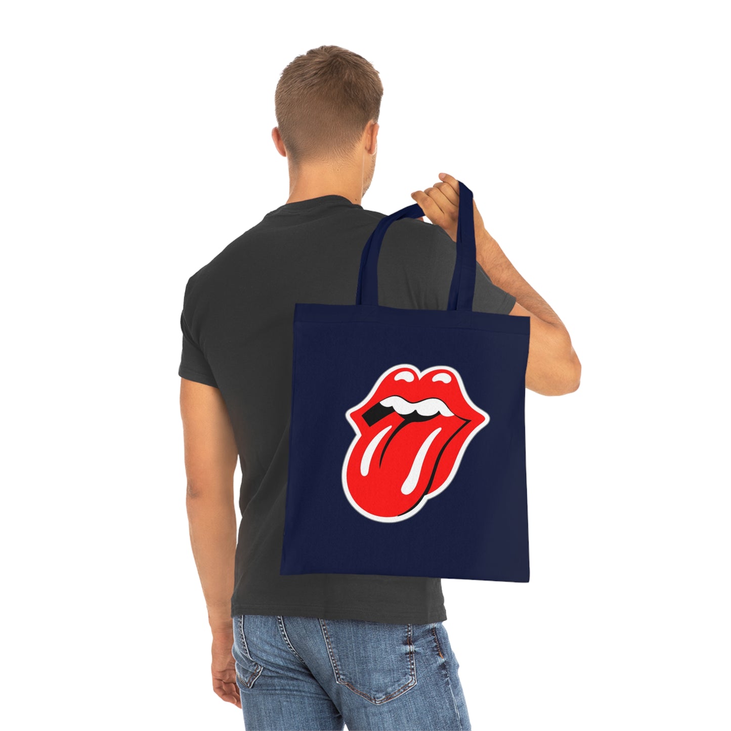Rock Red Tongue Graphic Tote Bag