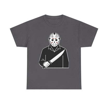 Hockey Mask Killer Tee — Retro Jason Voorhees Horror T-Shirt
